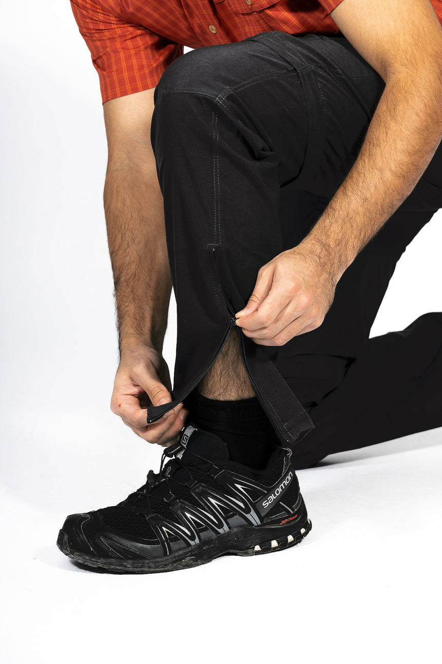 MauL Sport Herren Wanderhose elastisch T-Zipp-off Quebec (2024) black (Kurzgröße)