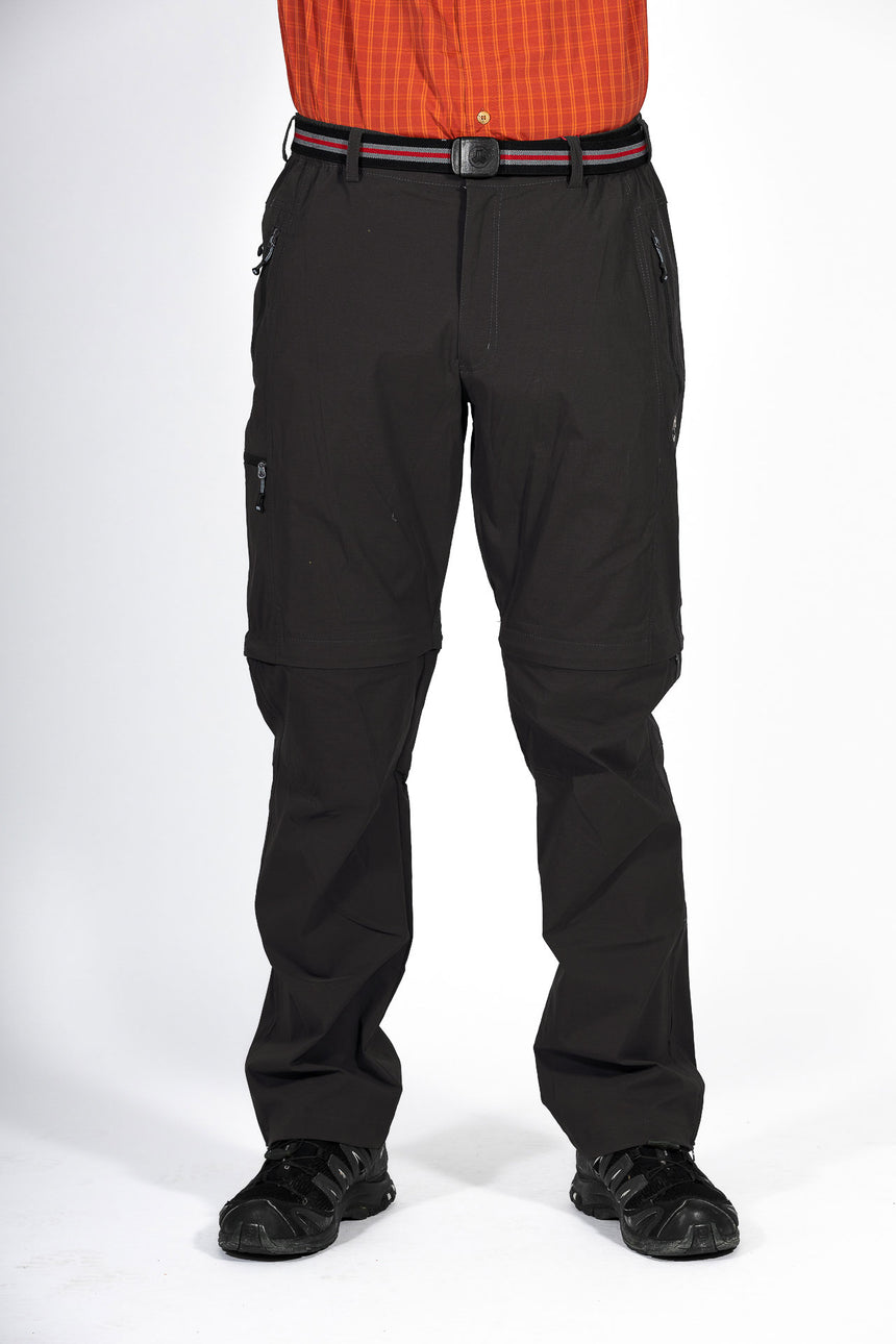 MauL Sport Herren Wanderhose elastisch T-Zipp-off Quebec (2024) black (Kurzgröße)