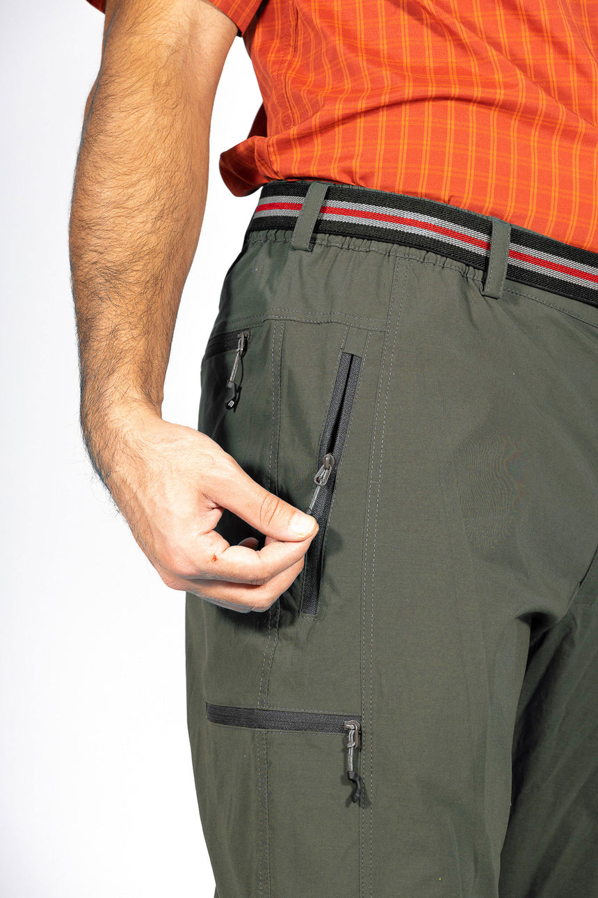 MauL Sport Herren Wanderhose elastisch T-Zipp-off Quebec (2024) olive