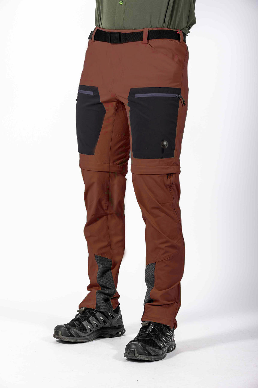 MauL Sport Herren Trekkinghose Eiger XT-elastic T-Zipp off Hose braun (2024)