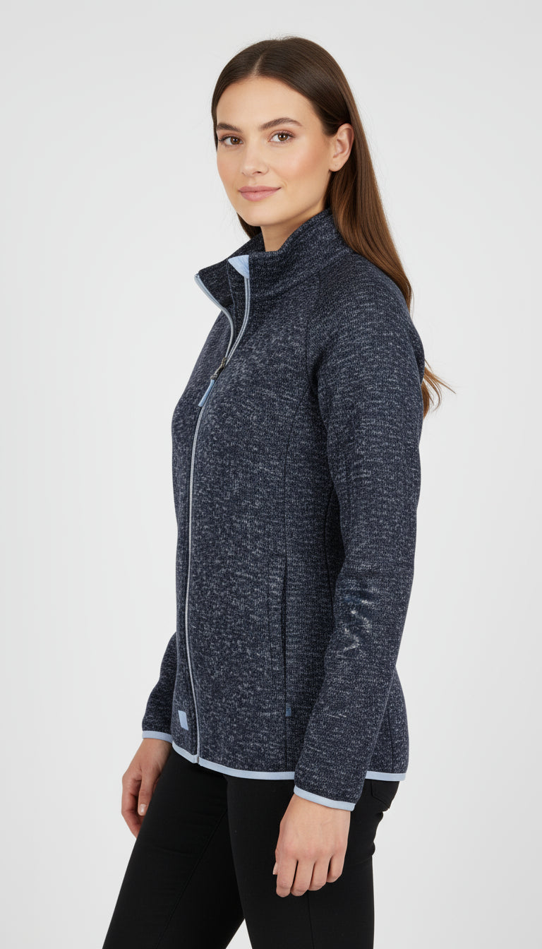 BLUE WAVE Damen Strickfleecejacke Helga