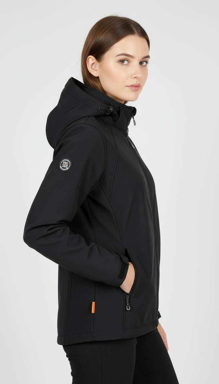 Blue Wave Damen Softshelljacke mit abnehmbarer Kapuze Maite 2224