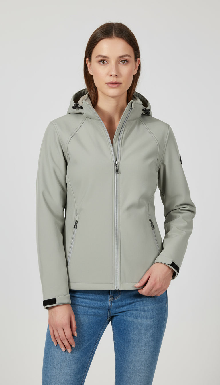 Blue Wave Damen Softshelljacke mit abnehmbarer Kapuze Maite 2224