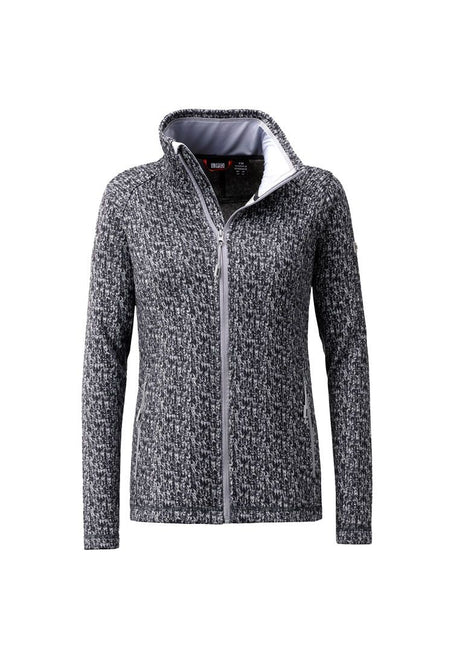 PO Damen Strickfleecejacke mit Allover-Print Lovis