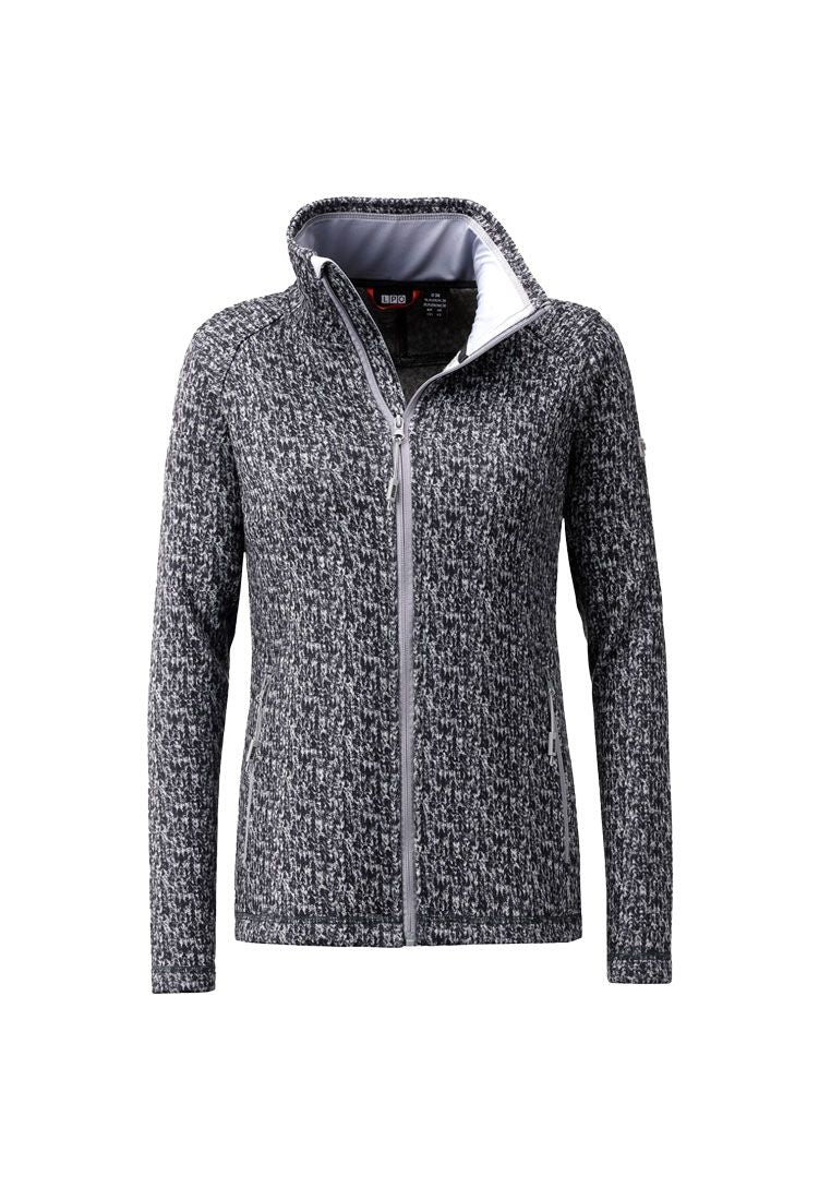 PO Damen Strickfleecejacke mit Allover-Print Lovis