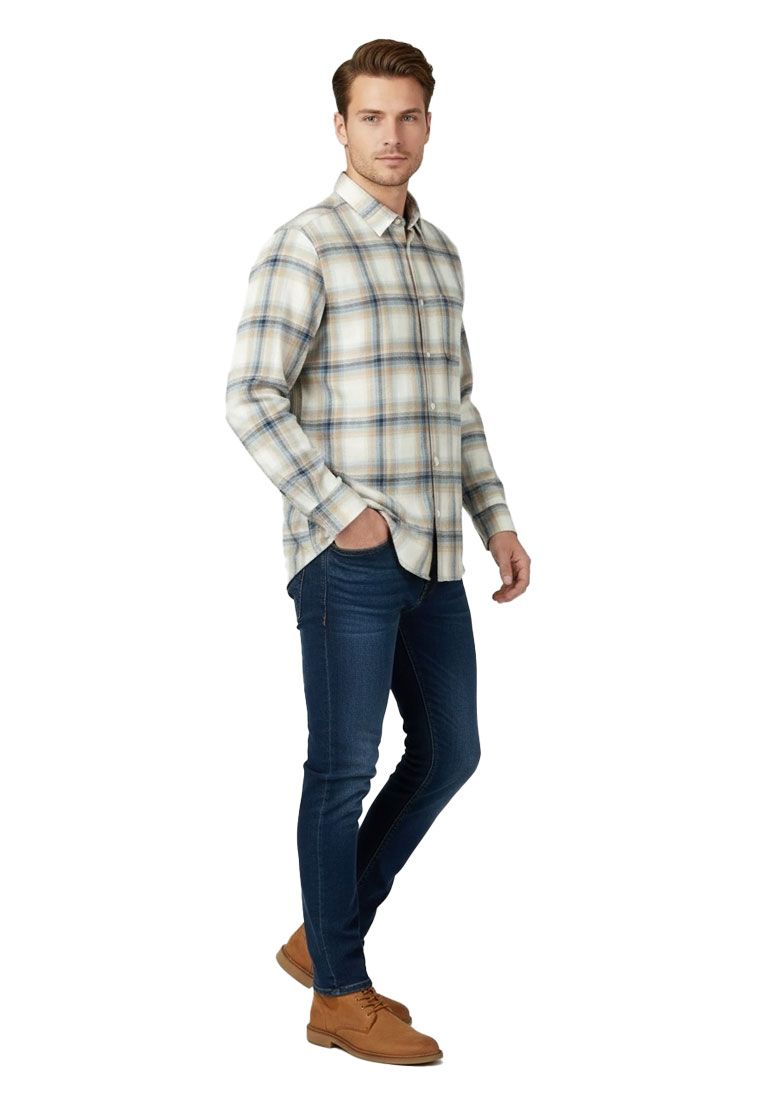 RAY Fashion Herren Flanellhemd