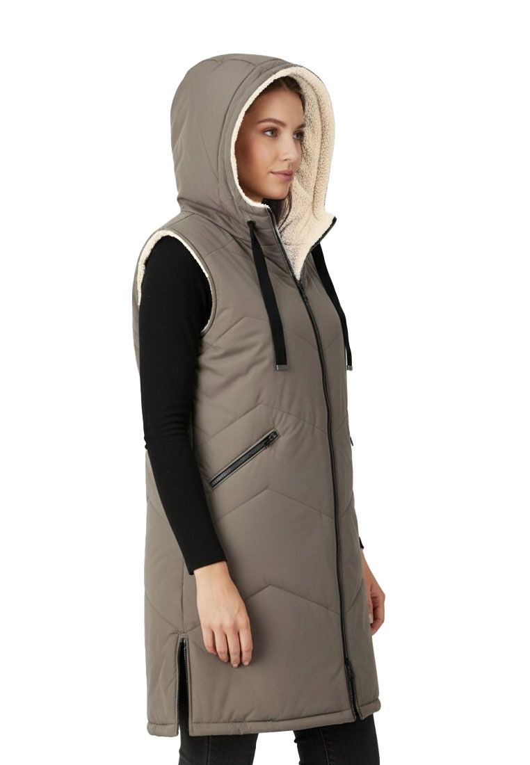 LPO Damen Wendemantel mit Sherpafleece-Innenseite Mascho