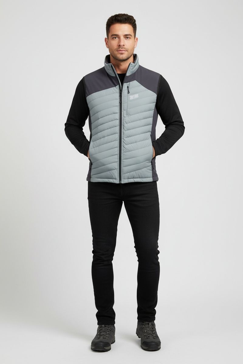 Maul Sport Herren Steppweste Brunnenkopf (hellgrau)