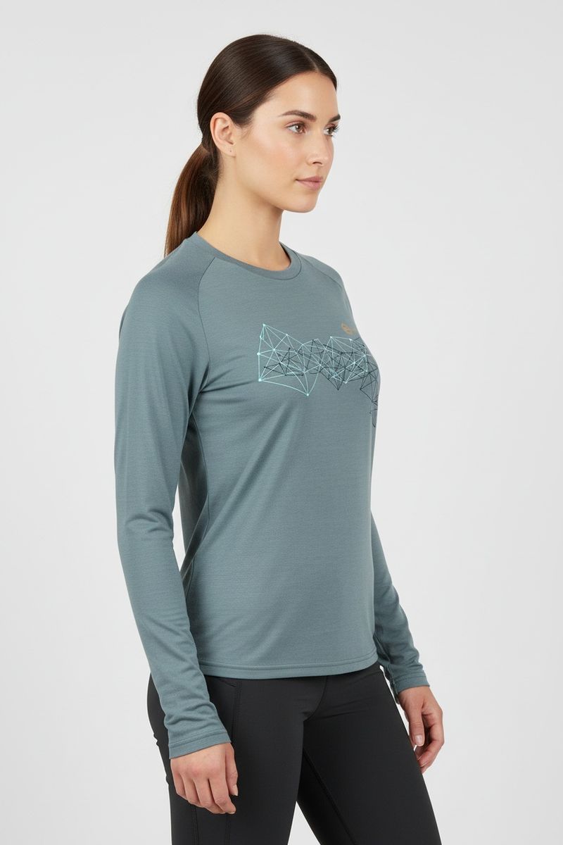 GTS Damen Langarmshirt – LADY SHIRT RAYON L/S PRINT