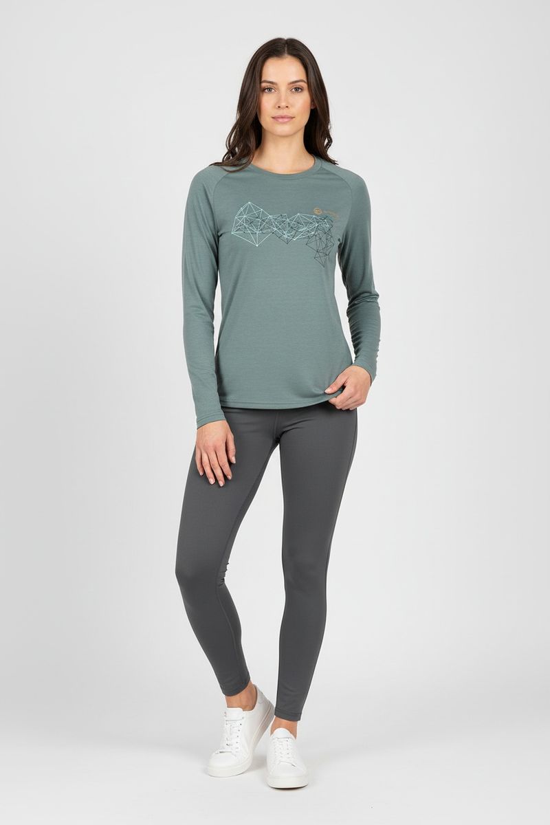 GTS Damen Langarmshirt – LADY SHIRT RAYON L/S PRINT