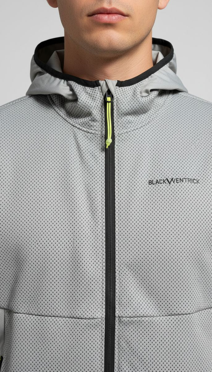 Black Crevice Herren Midlayerjacke aus Waffelfleece