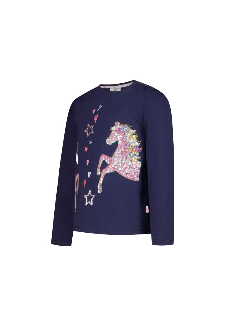 Salt and Pepper Mädchen Langarmshirt mit edler Pferde-Stickerei