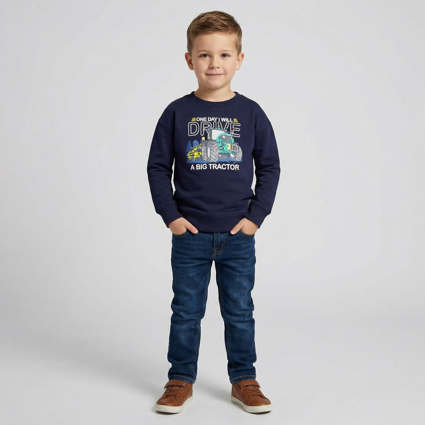 Salt and Pepper Jungen Sweatshirt mit Traktor-Print