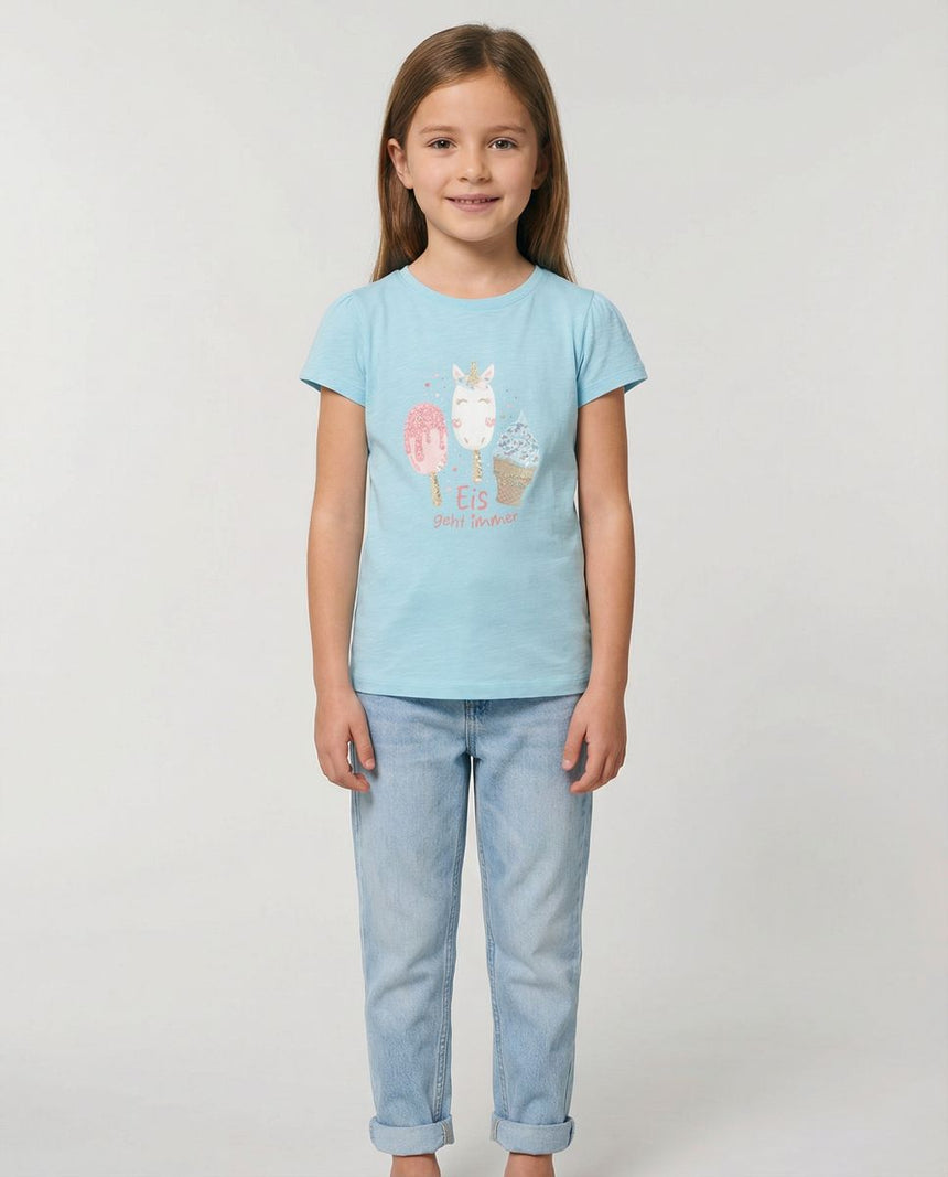 Salt and Pepper Mädchen T-Shirt – Erfrischender Sommer-Style mit Glitzer-Eis