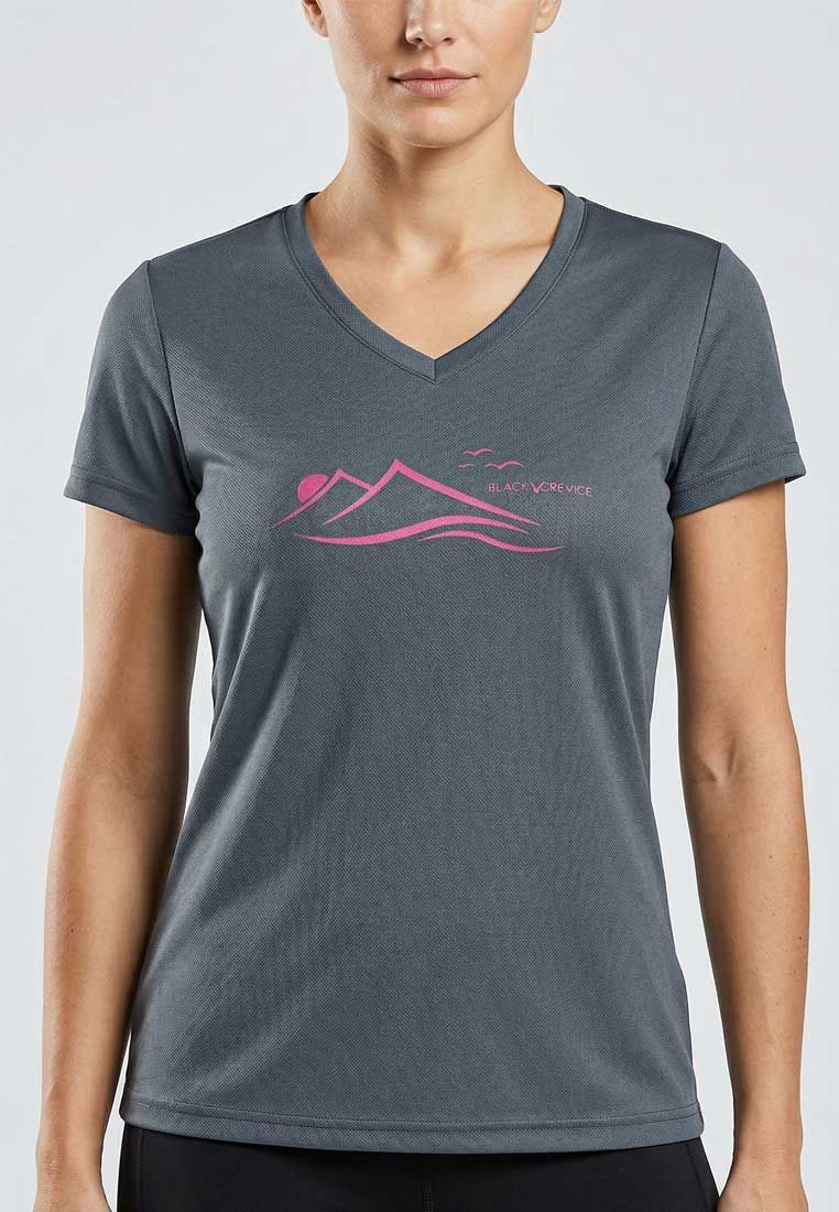 Black Crevice Damen Funktions-T-Shirt