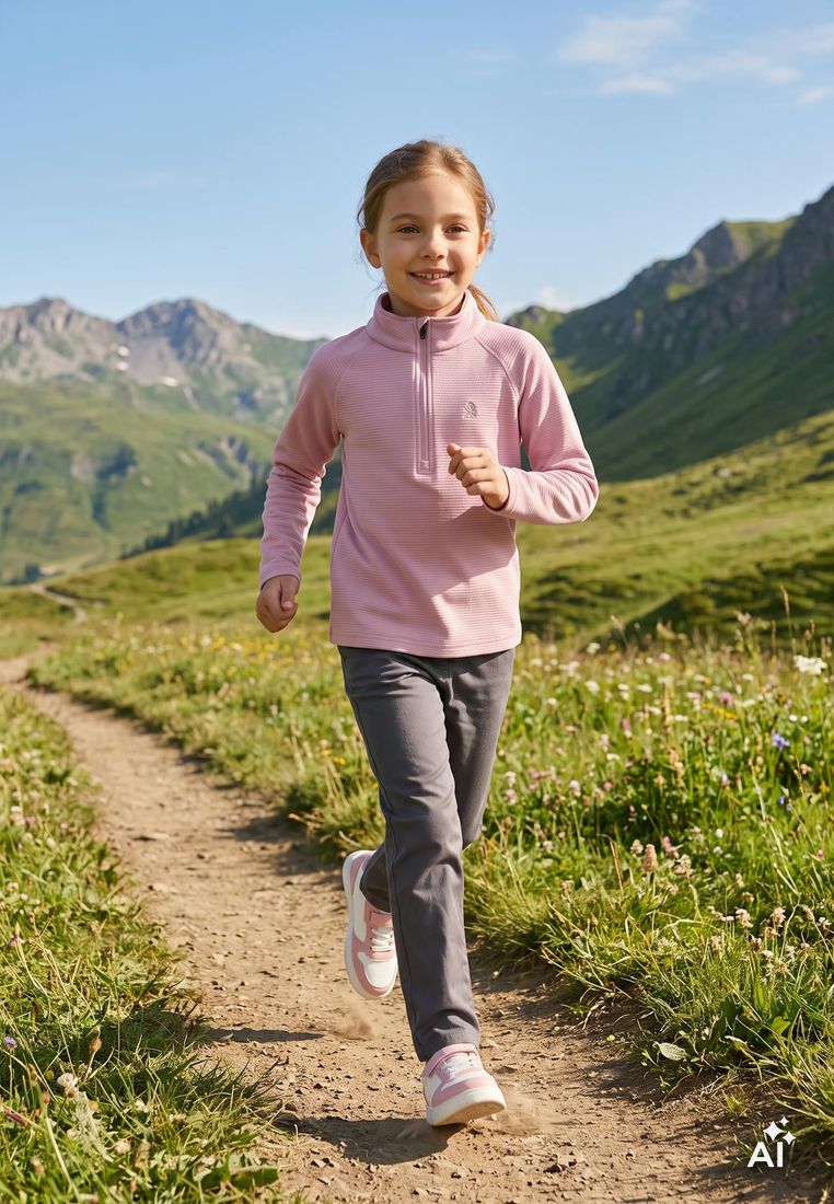 COLOR KIDS Kinder Stretch-Fleece-Oberteil