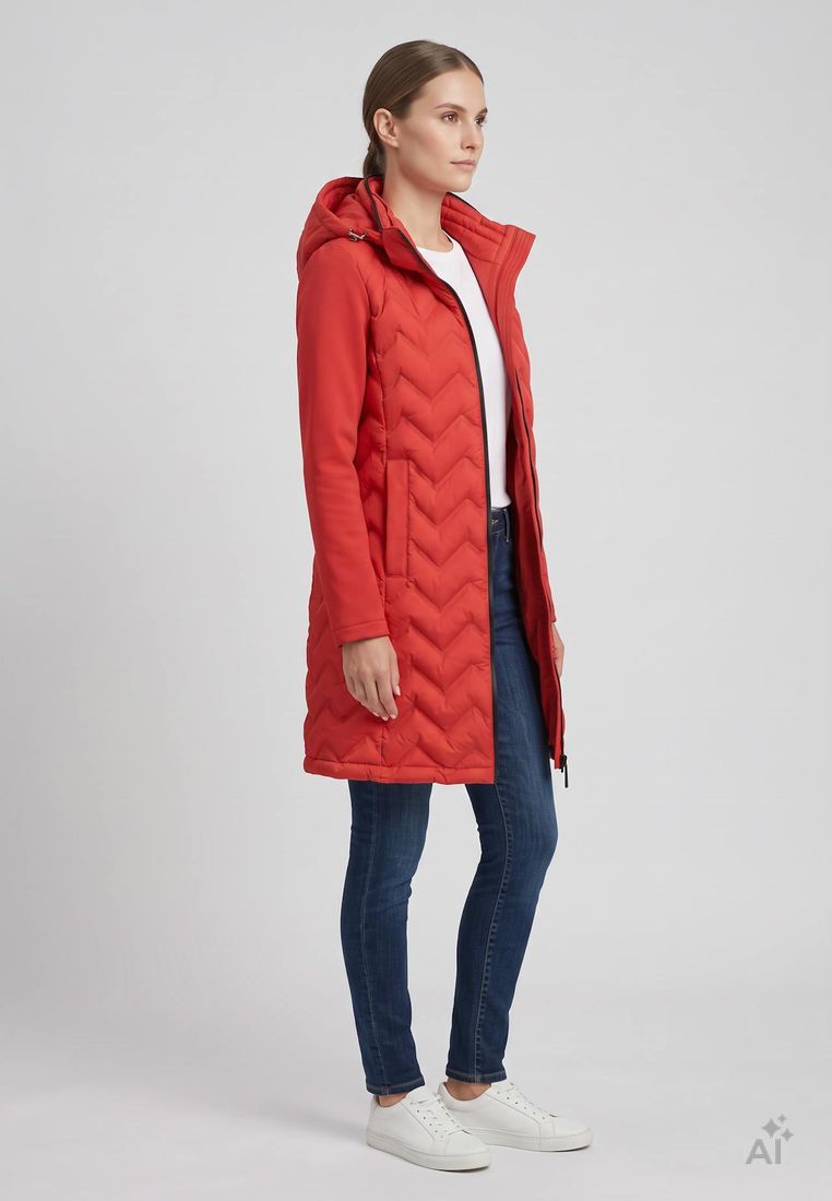 LPO Damen Steppmantel mit Softshell-Einsätzen Luna
