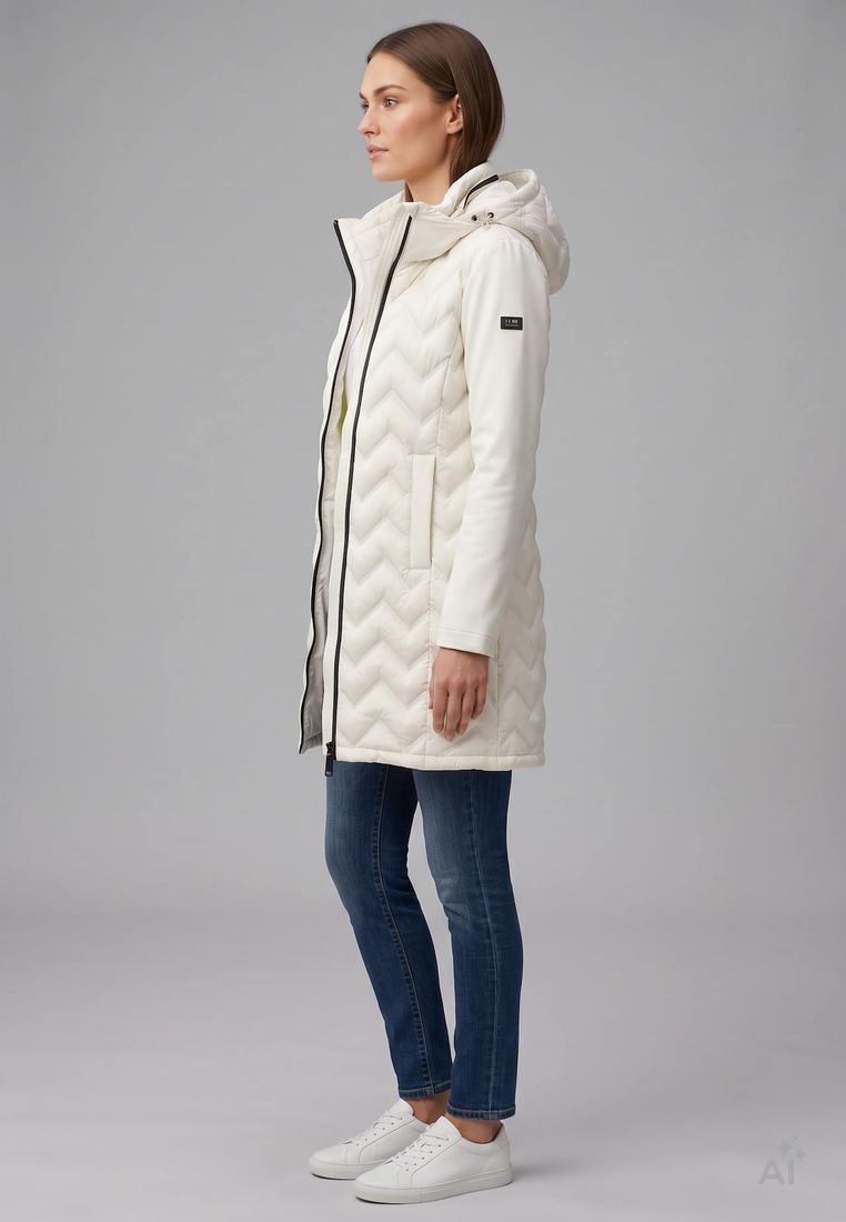LPO Damen Steppmantel mit Softshell-Einsätzen Luna