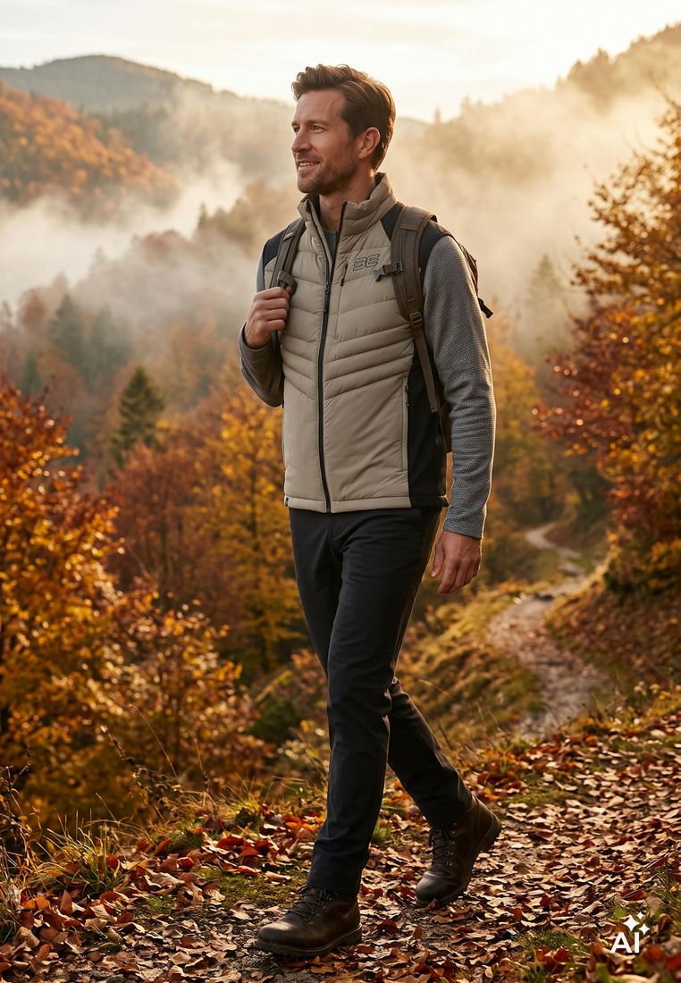 Maul Sport Herren Hybrid-Steppweste Brunnenkopf