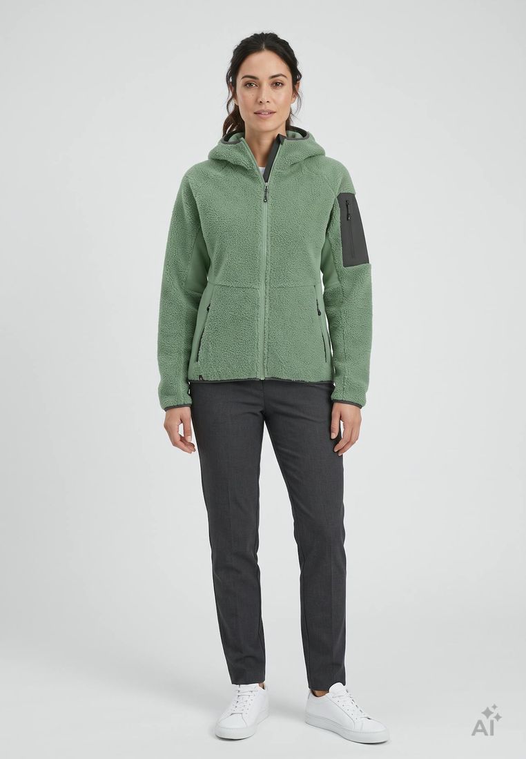 Maul Sport Damen Sherpa-Fleece-Unterjacke Wildroserl