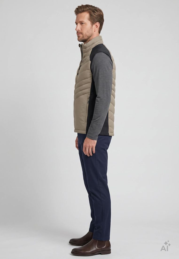 Maul Sport Herren Hybrid-Steppweste Brunnenkopf