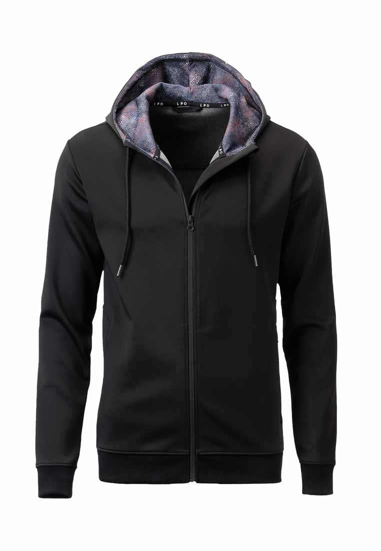 LPO Herren Sweatjacke mit Kapuze  schwarz Robin 530506
