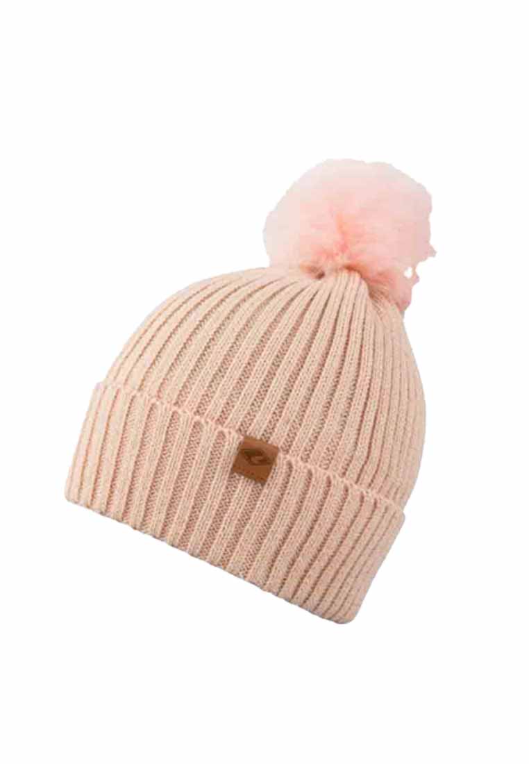 Chillouts Damen Strickmütze mit farbigem Bommel