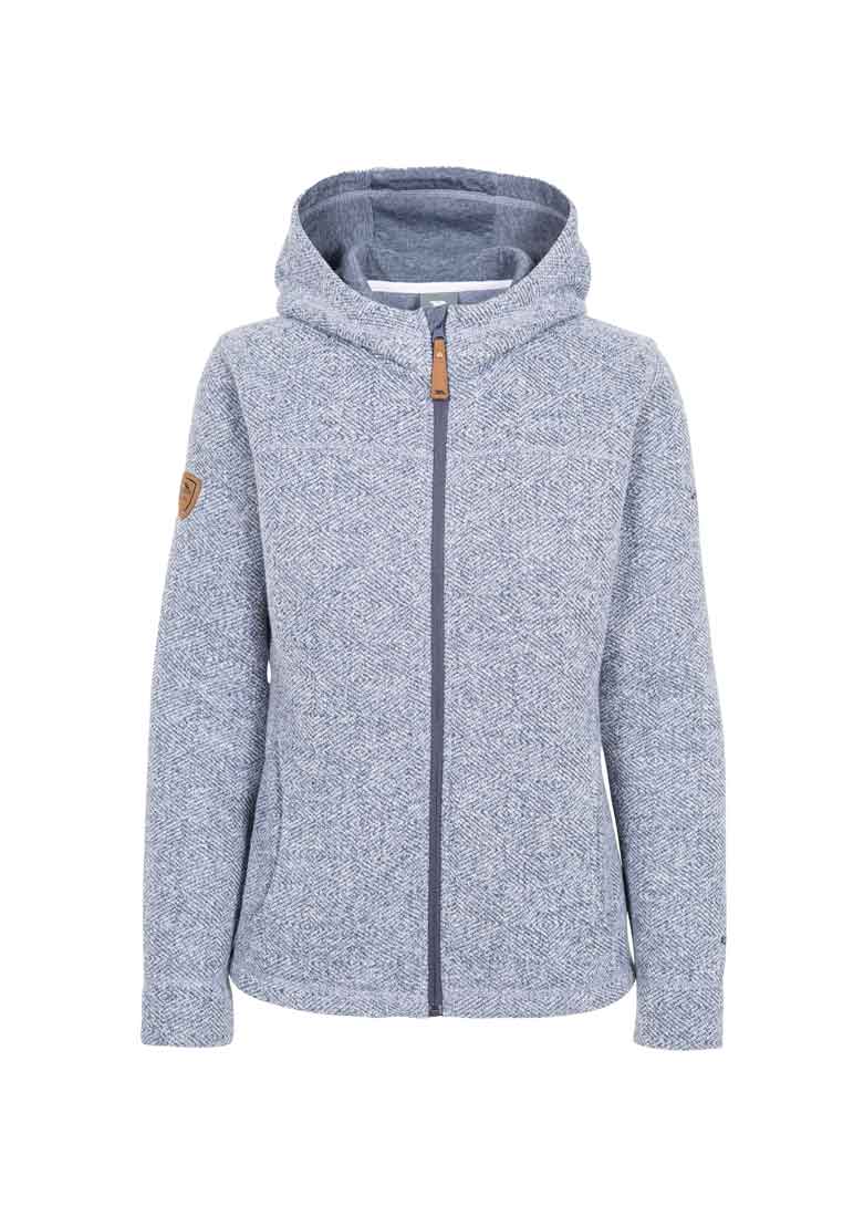 Trespass Damen Strickfleecejacke mit Kapuze RESERVE blau
