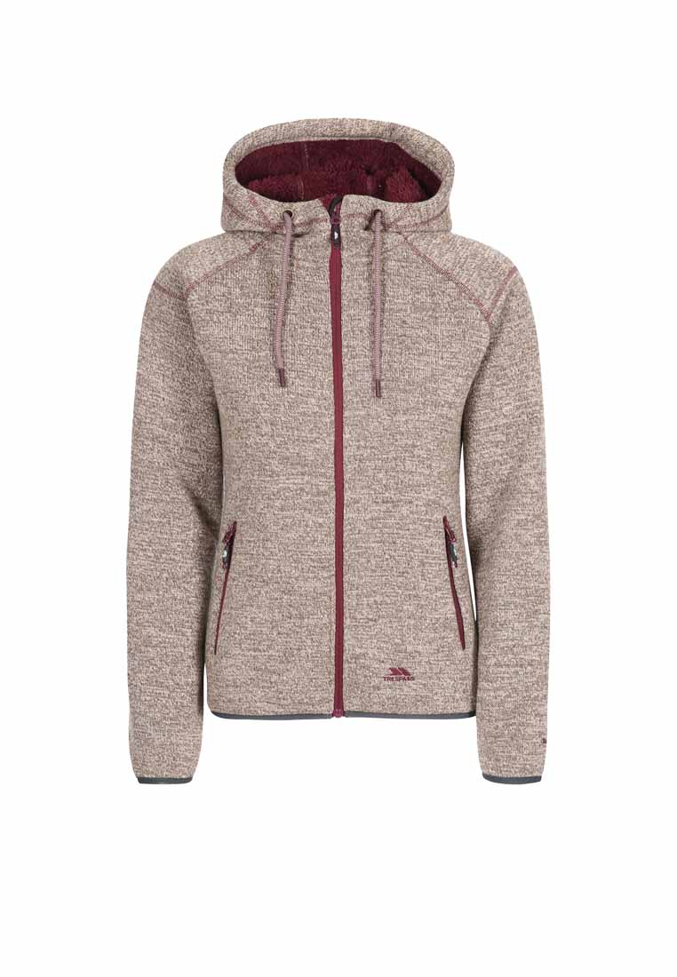 Trespass Damen Strickfleecejacke mit Teddyfutter braun