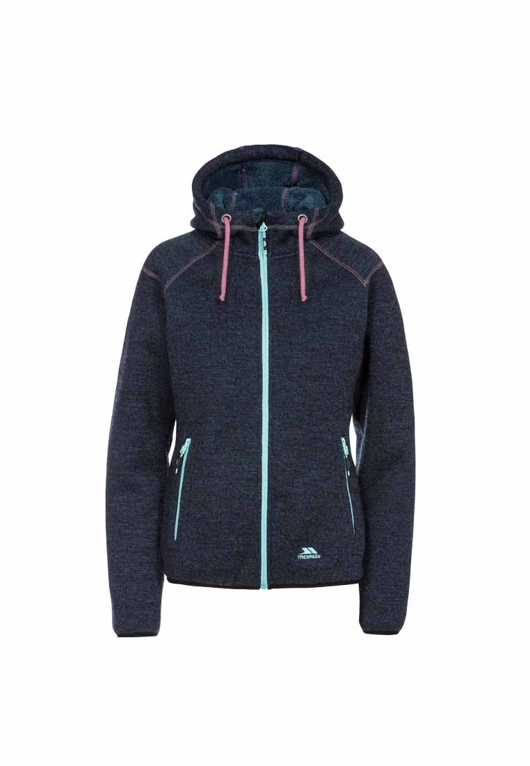 Trespass Damen Strickfleecejacke mit Teddyfutter navy