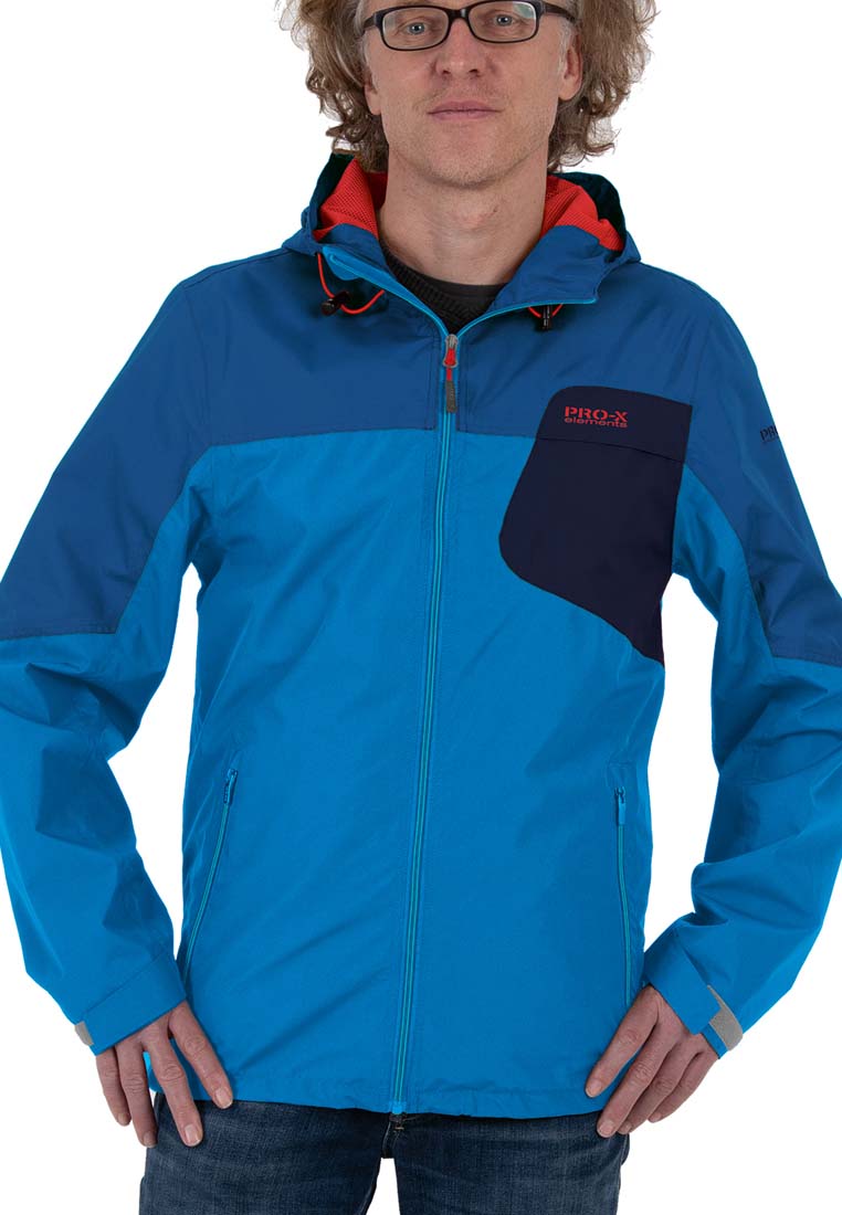 Pro X Herren Leicht Regenjacke mit kontrastfarbenem Innenfutter MASON