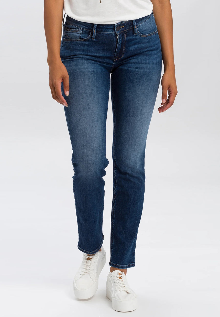 Cross Jeans Damen Rose - Regular Fit - dark blue crincle