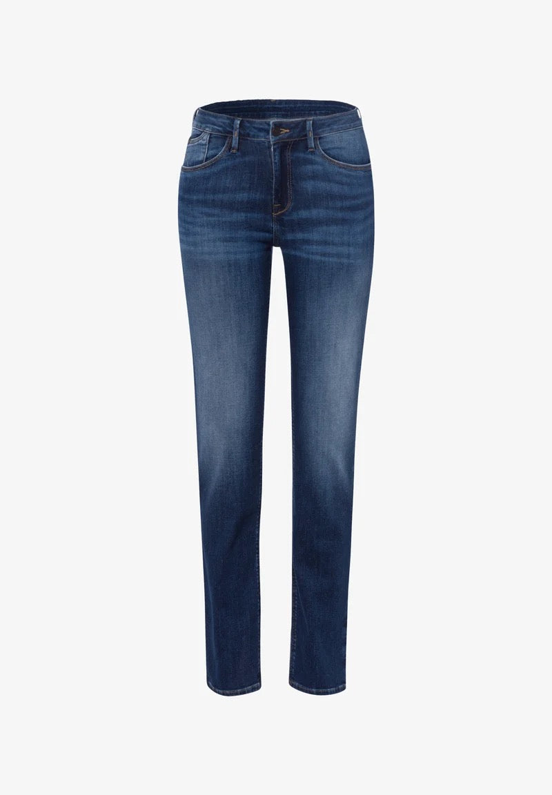 Cross Jeans Damen Rose - Regular Fit - dark blue crincle