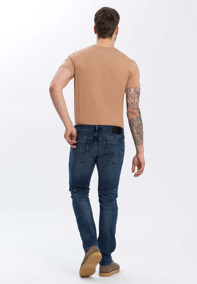 Cross Jeans Herren Jeans - Damion - slim fit - dark blue crinkle