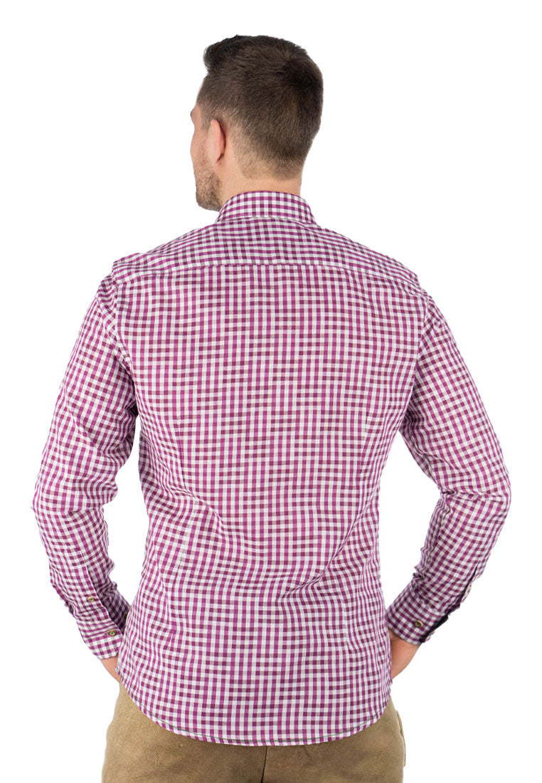 OS Trachten Herrenhemd 1/1 Arm slim fit