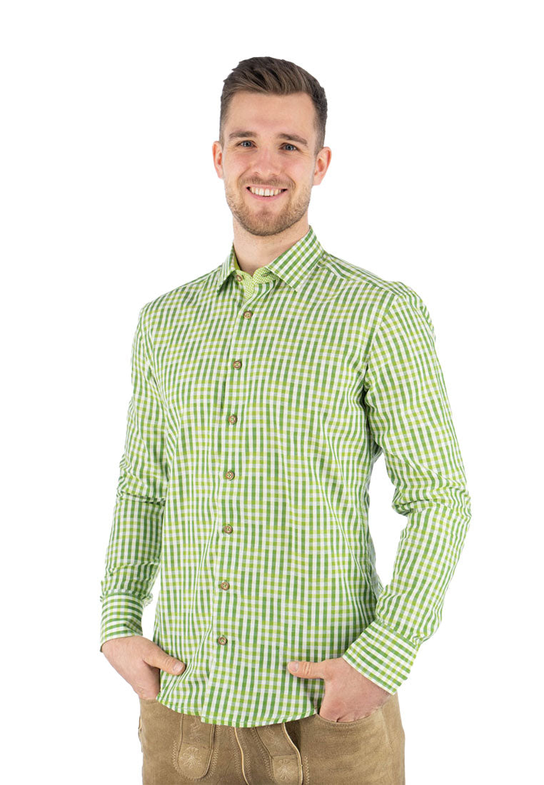 OS Trachten Herrenhemd 1/1 Arm slim fit