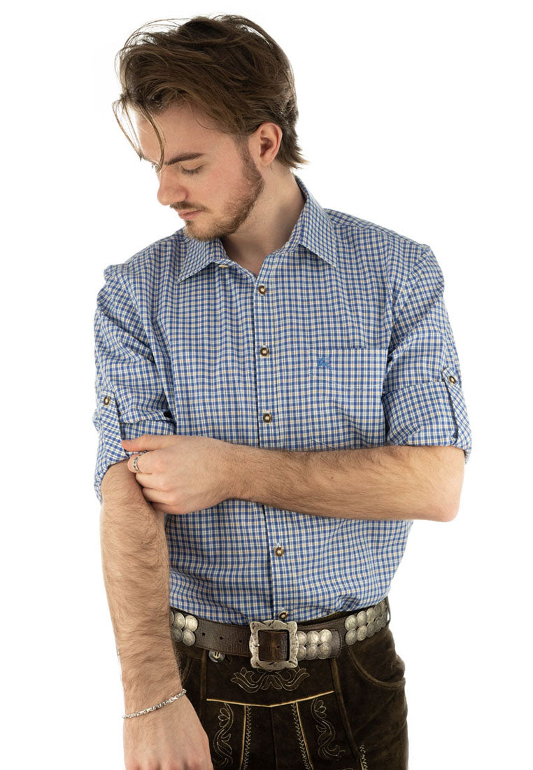 OS Trachten Herrenhemd 1/1 Arm Regular Fit