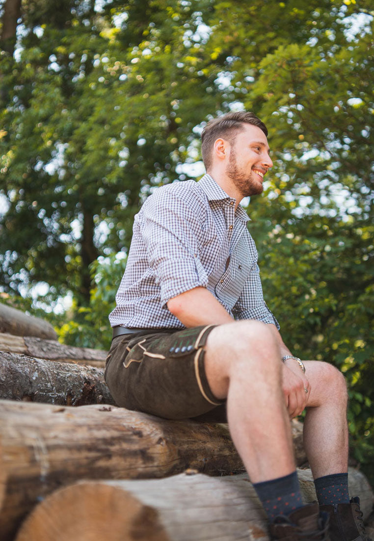 OS Trachten Herrenhemd 1/1 Arm Regular Fit