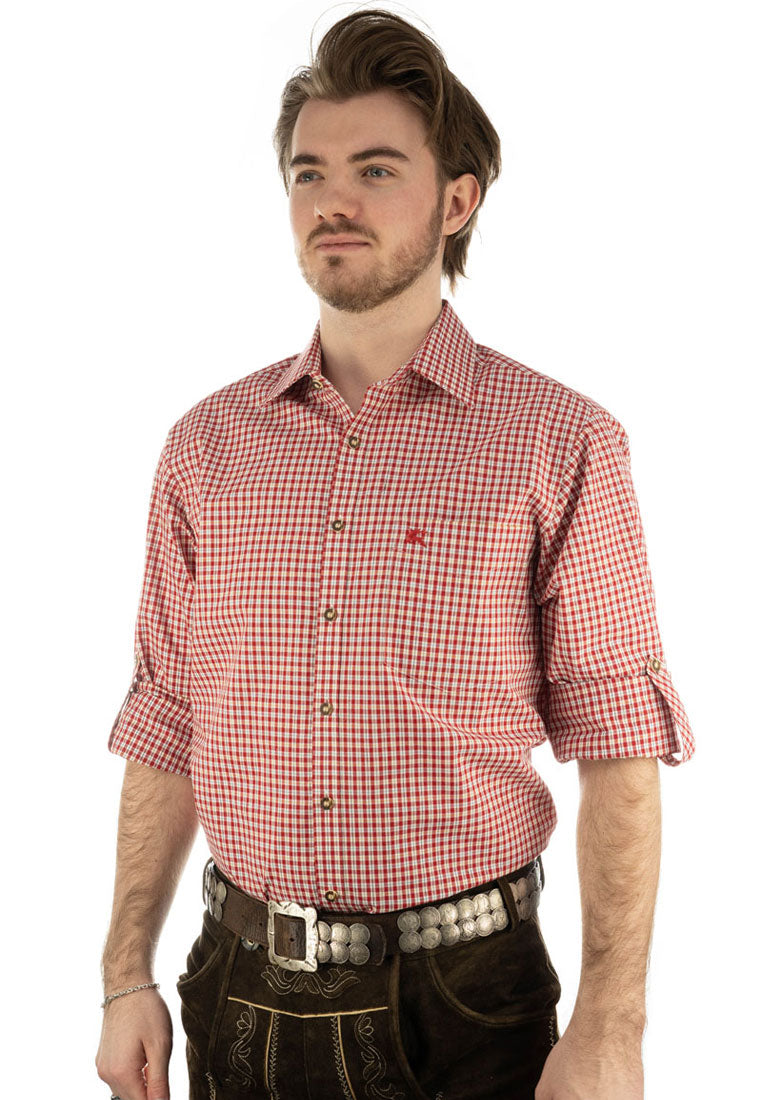 OS Trachten Herrenhemd 1/1 Arm Regular Fit