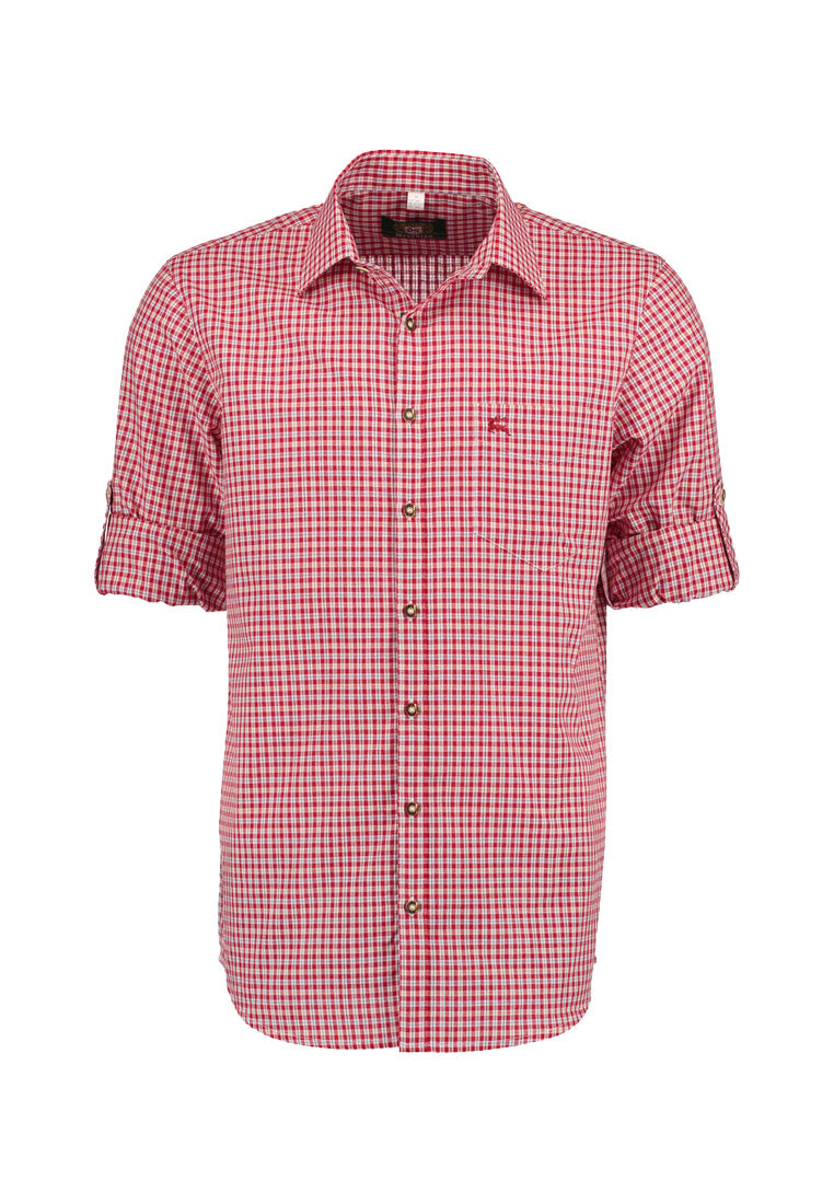 OS Trachten Herrenhemd 1/1 Arm Regular Fit