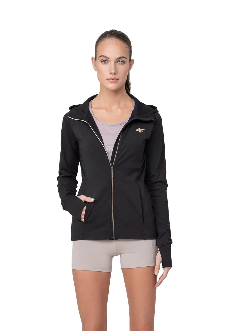 4F Damen Midlayer mit Kapuze H4Z22-BLDF010