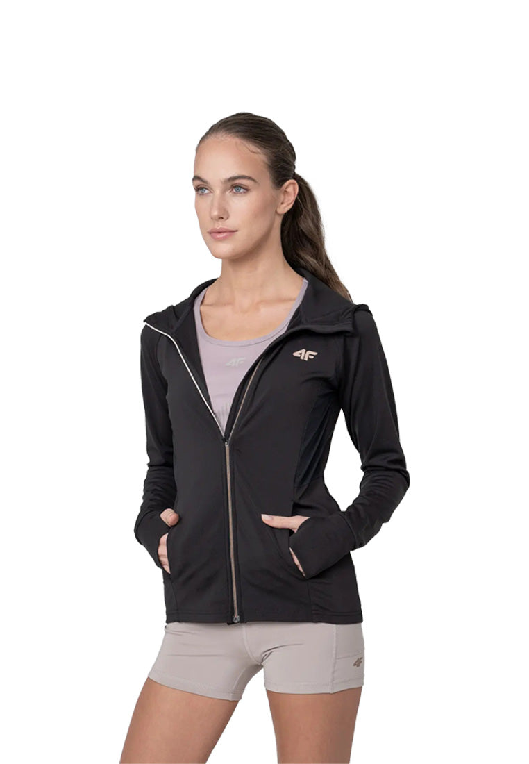 4F Damen Midlayer mit Kapuze H4Z22-BLDF010