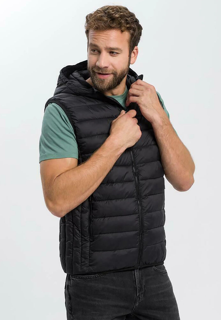 Cross jeans Herren Übergangsweste mit Kapuze