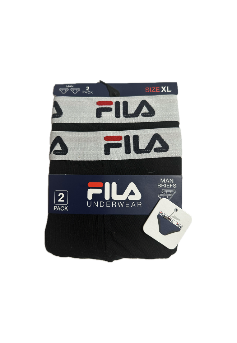 FILA 2er Pack Herrenslips, weißer Bund