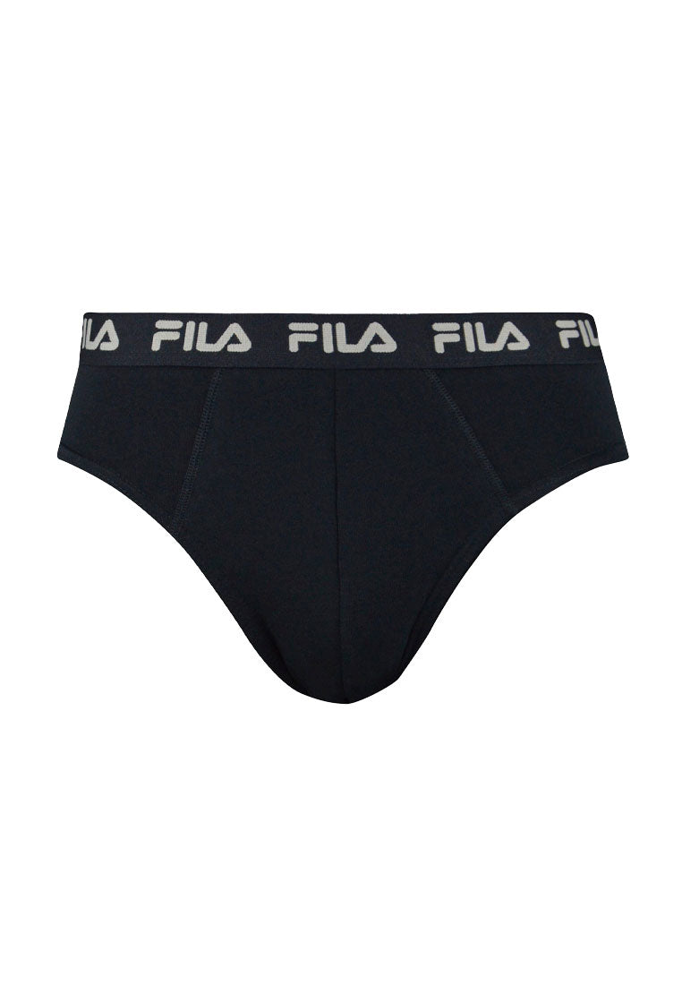 FILA 2er Pack Herrenslips, schwarzer Bund