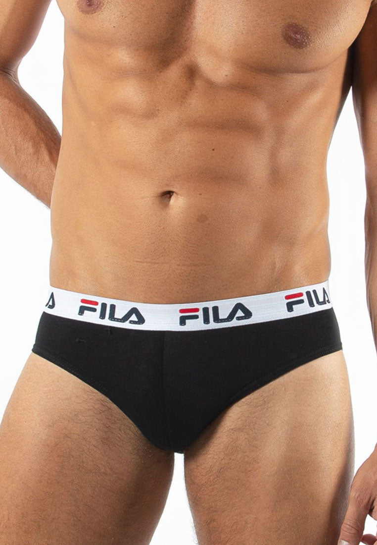 FILA 2er Pack Herrenslips, weißer Bund