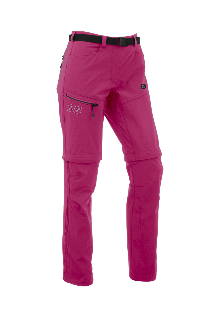 Maul Sport Damen T-Zipp Off Trekkinghose Oakville pink