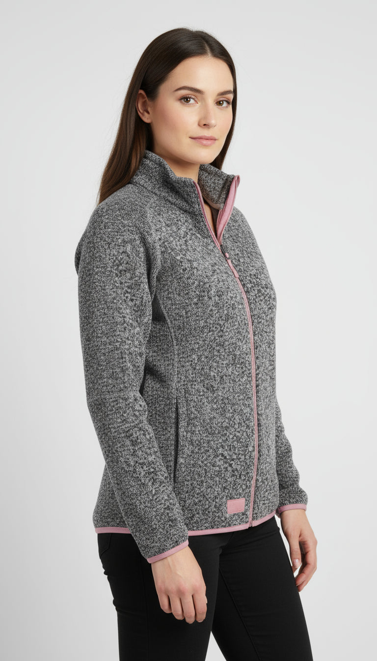 BLUE WAVE Damen Strickfleecejacke Helga