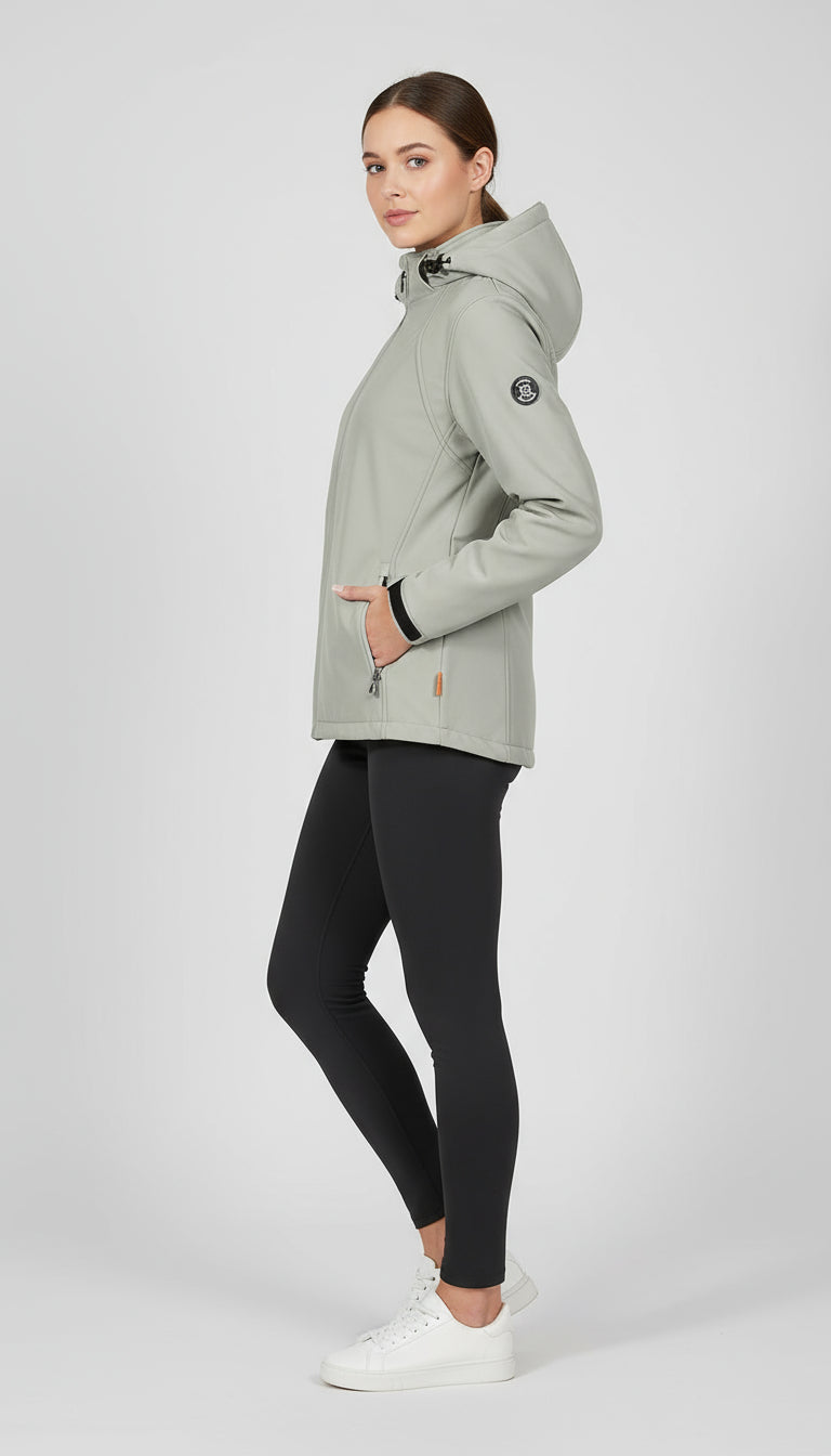 Blue Wave Damen Softshelljacke mit abnehmbarer Kapuze Maite 2224