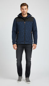 Blue Wave Herren Strickfleecejacke mit Kapuze Fabio 1103
